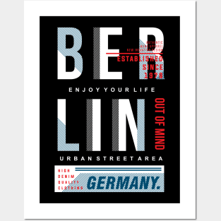 berlin Germany typography Posters and Art